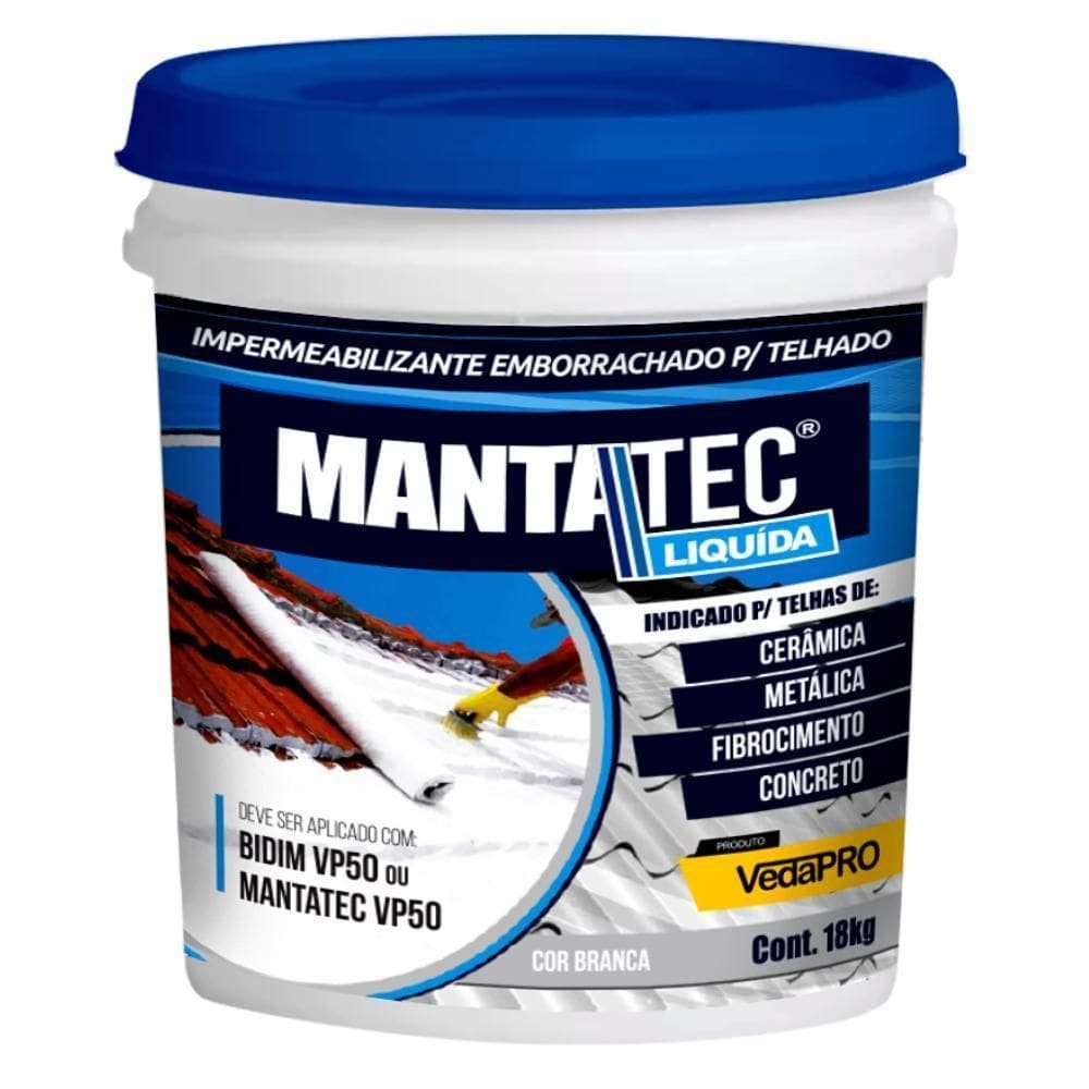 Manta Liquida Emborrachada 4Kg Impermeabilizante Para Telha