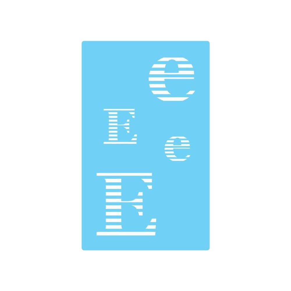 Stencil De Parede Tamako Alfabeto Letra E 55X90Cm - Ref 305