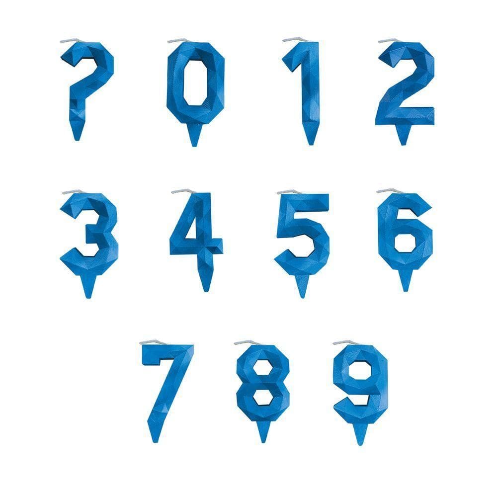 Vela De Aniversário Diamante Azul Modelo 5