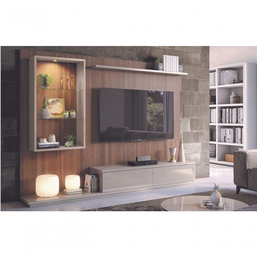 Home Para Sala De Moderno Com Nicho 1,80m - Agnes - Montanhês Móveis