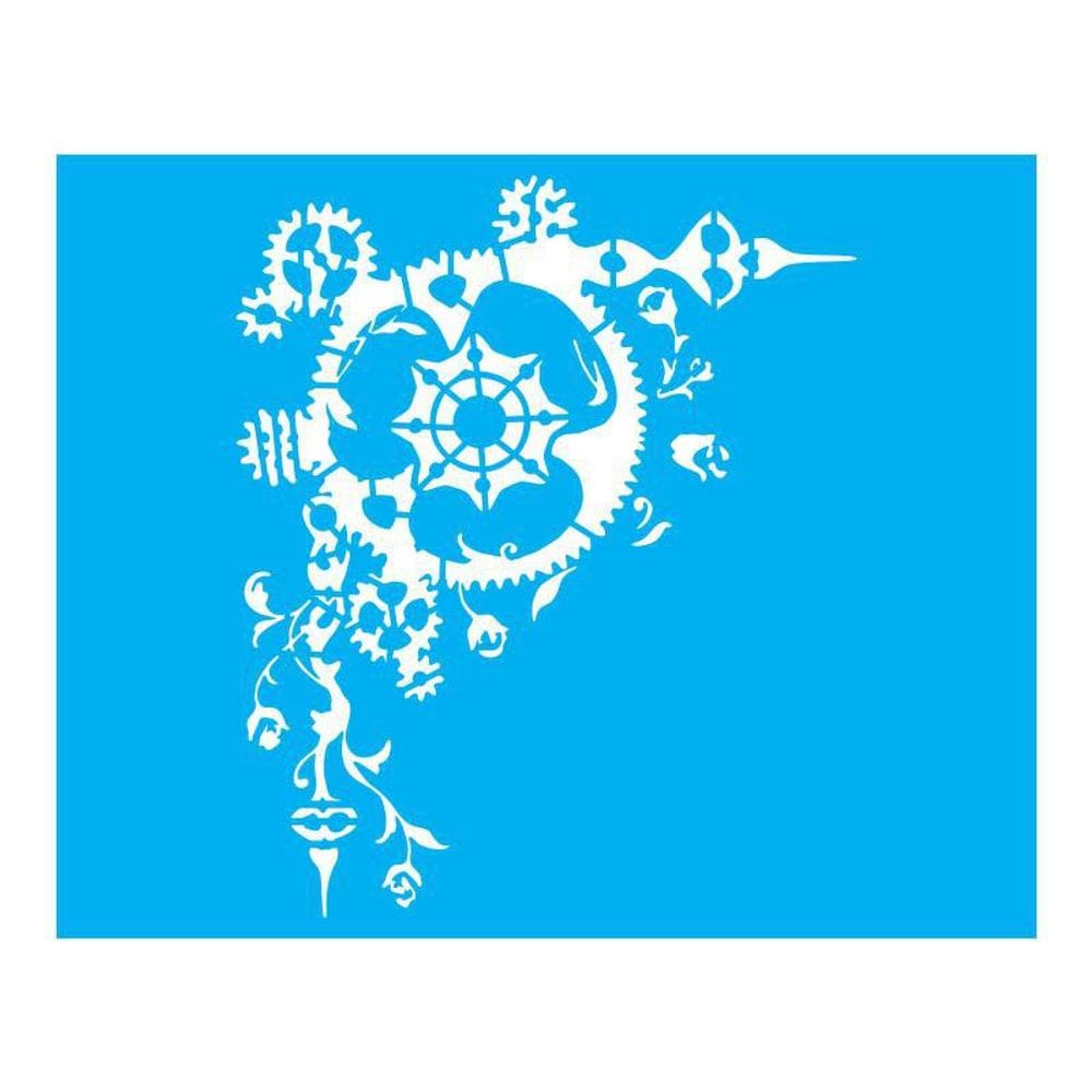 Stencil Tamako Engrenagens - 20X25Cm - Ref B937