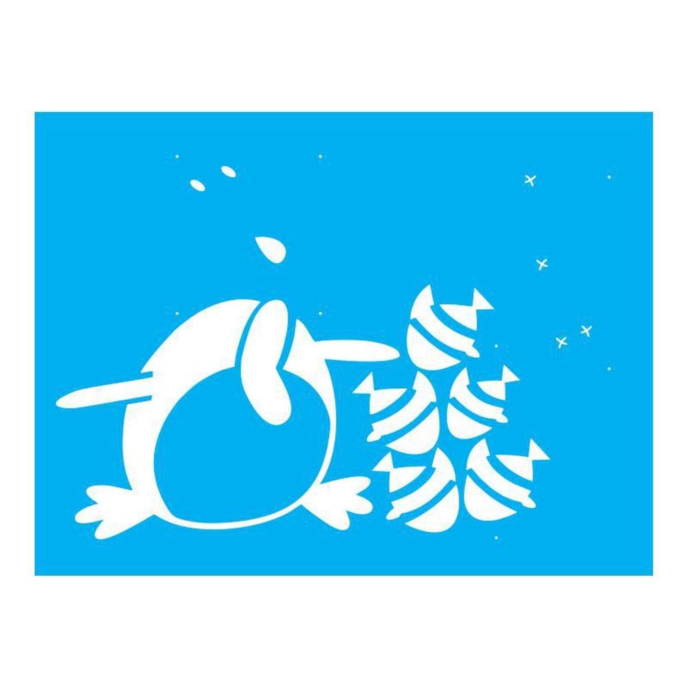 Stencil Tamako Pinguim - 15X20Cm - Ref 8988