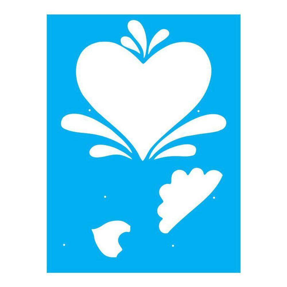 Stencil Tamako Country Coração - 15X20Cm - Ref A3488