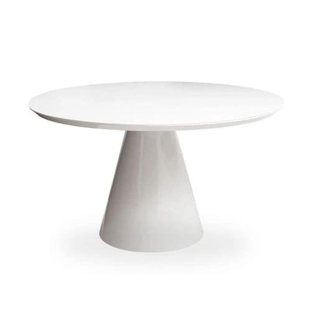 Mesa de Jantar Cone 90cm Laca Branca - Branco