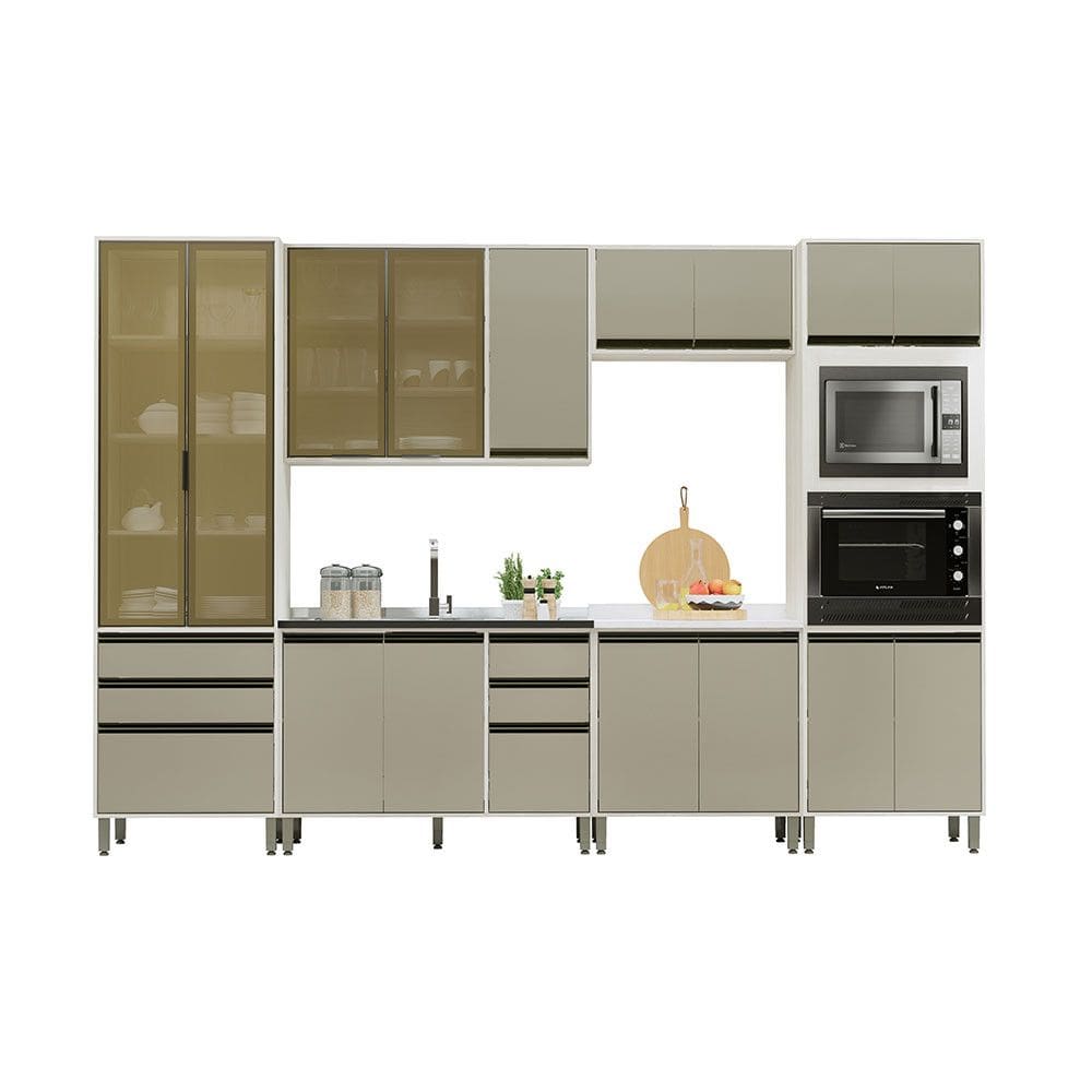Cozinha Modulada Completa 6 Pecas sem Tampo Linea Luciane Moveis
