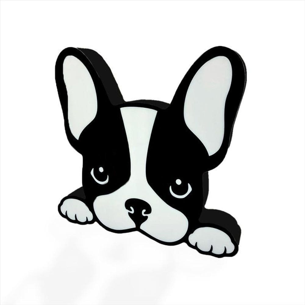 Cachorro Bulldog Em Mdf Decoryou - Ref 311 - 20x21x2,7 cm
