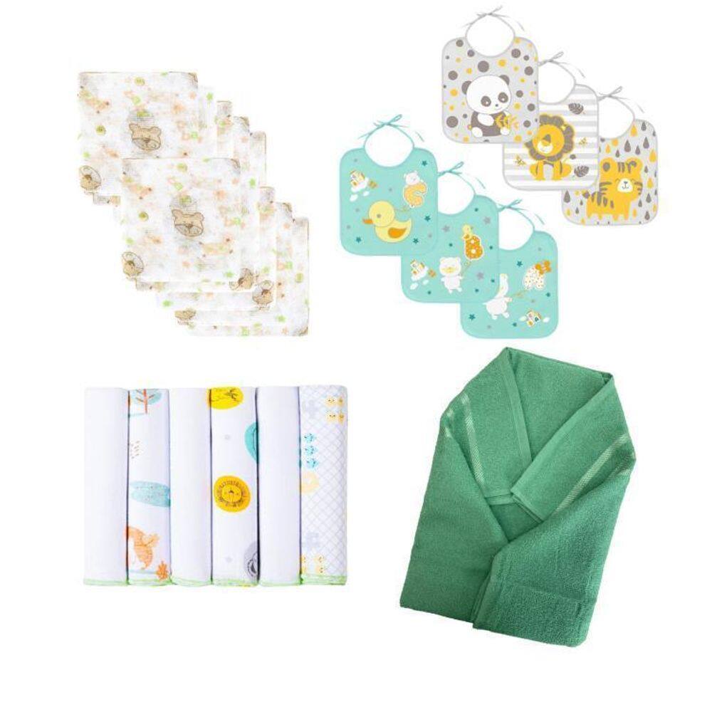 Kit 18Pçs Neutro Enxoval Maternidade Recém Nascido Essencial