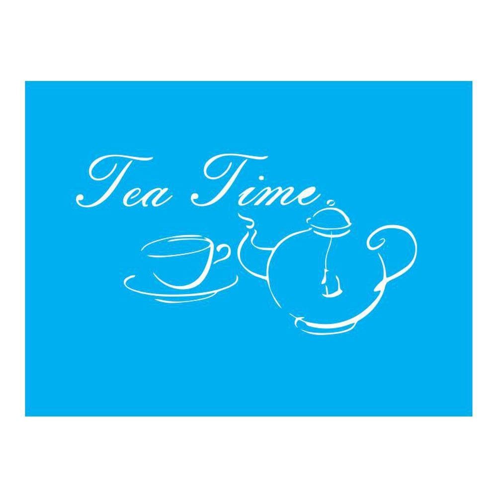 Stencil Tamako Hora Do Chá - 15X20Cm - Ref 8909