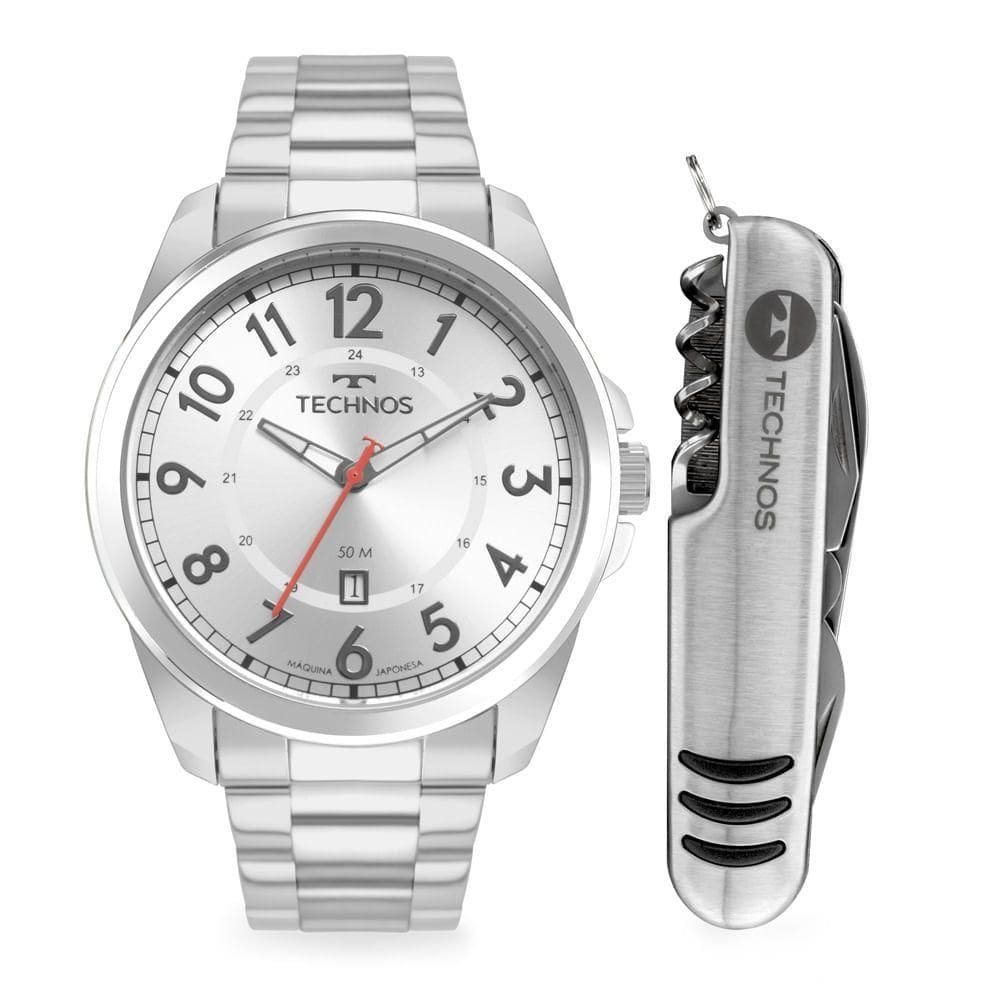 Kit Technos Masculino Militar Prata - 2115tvd-k1b 2115tvd-k1b