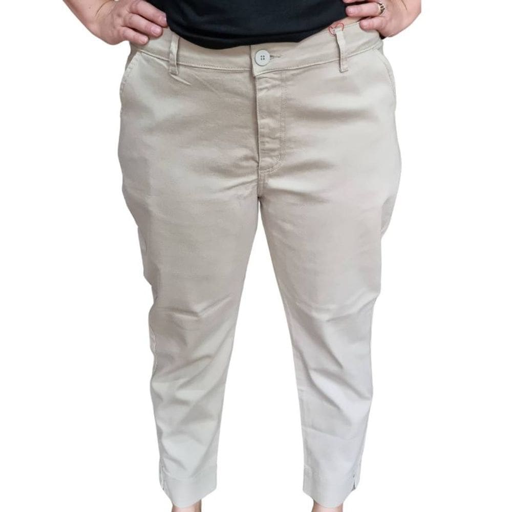 Calça Feminina Cigarrete Semi Social 36756 Bege Shyros
