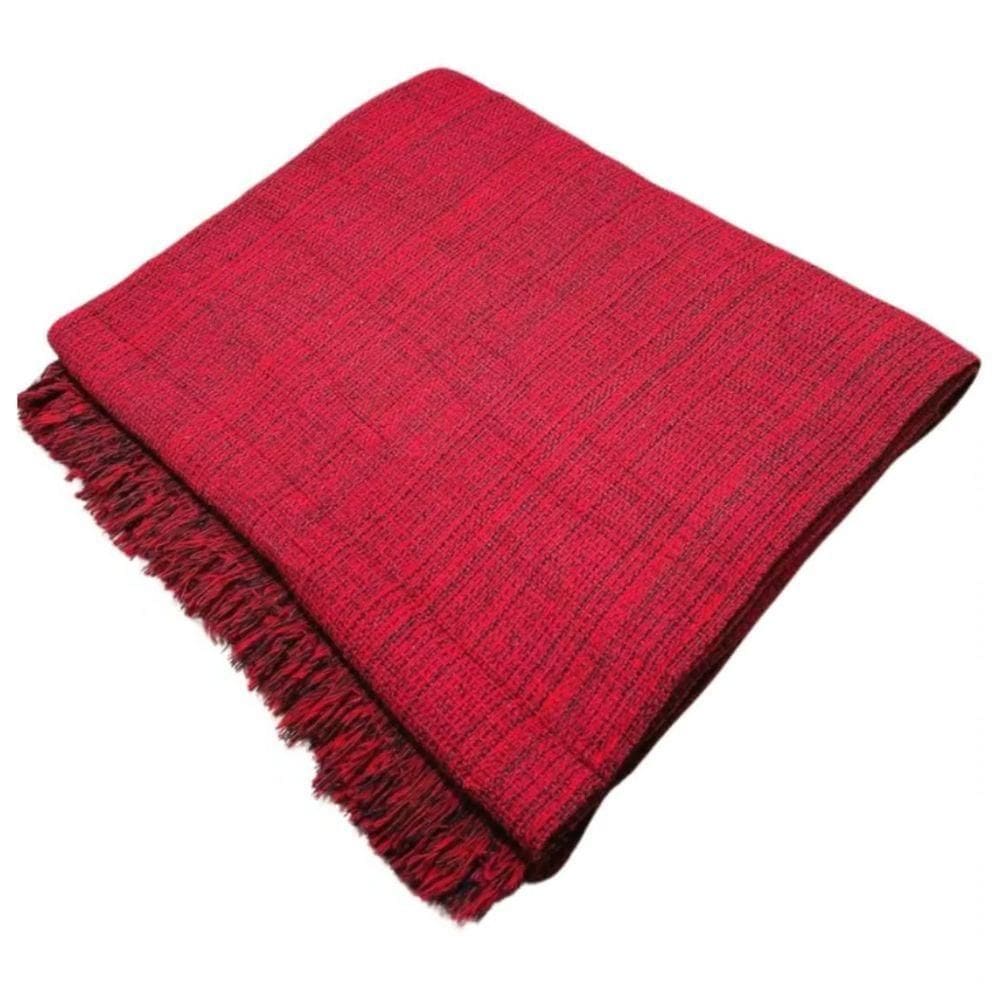 Kit 02 Manta Para Sofá Grande King 2 E 3 Lugares Gigante 3,00x1,80 De Luxo Sofa E Cama Vermelho Mesclado