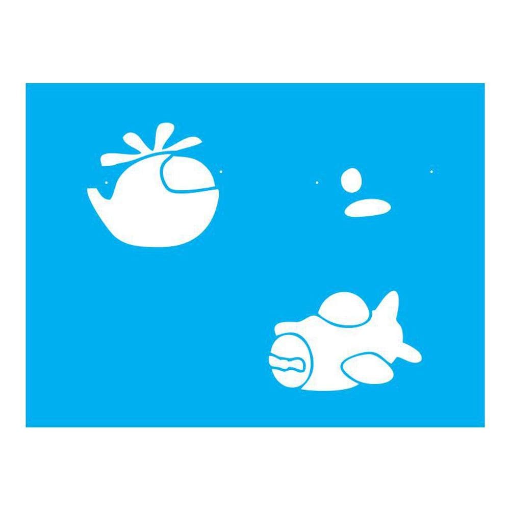 Stencil Tamako Avião Carro - 15X20Cm - Ref A2601