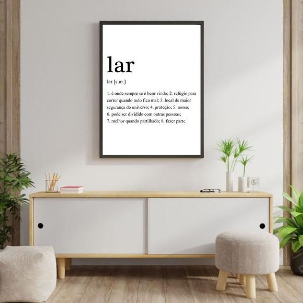 Quadro Definição Lar 33X24Cm - Com Vidro
