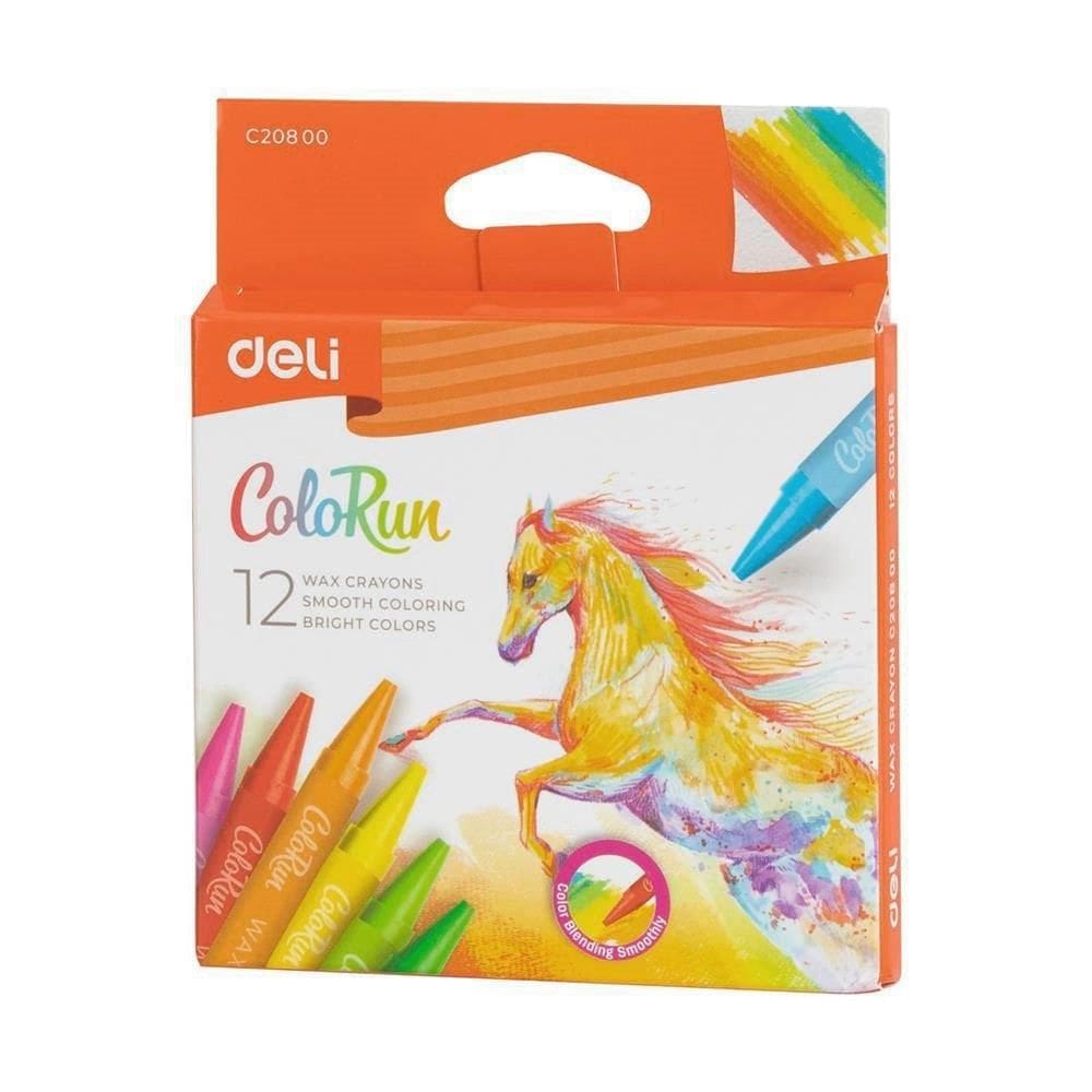 Giz de Cera Deli 12 Cores - Embalagem com 12 Unidades