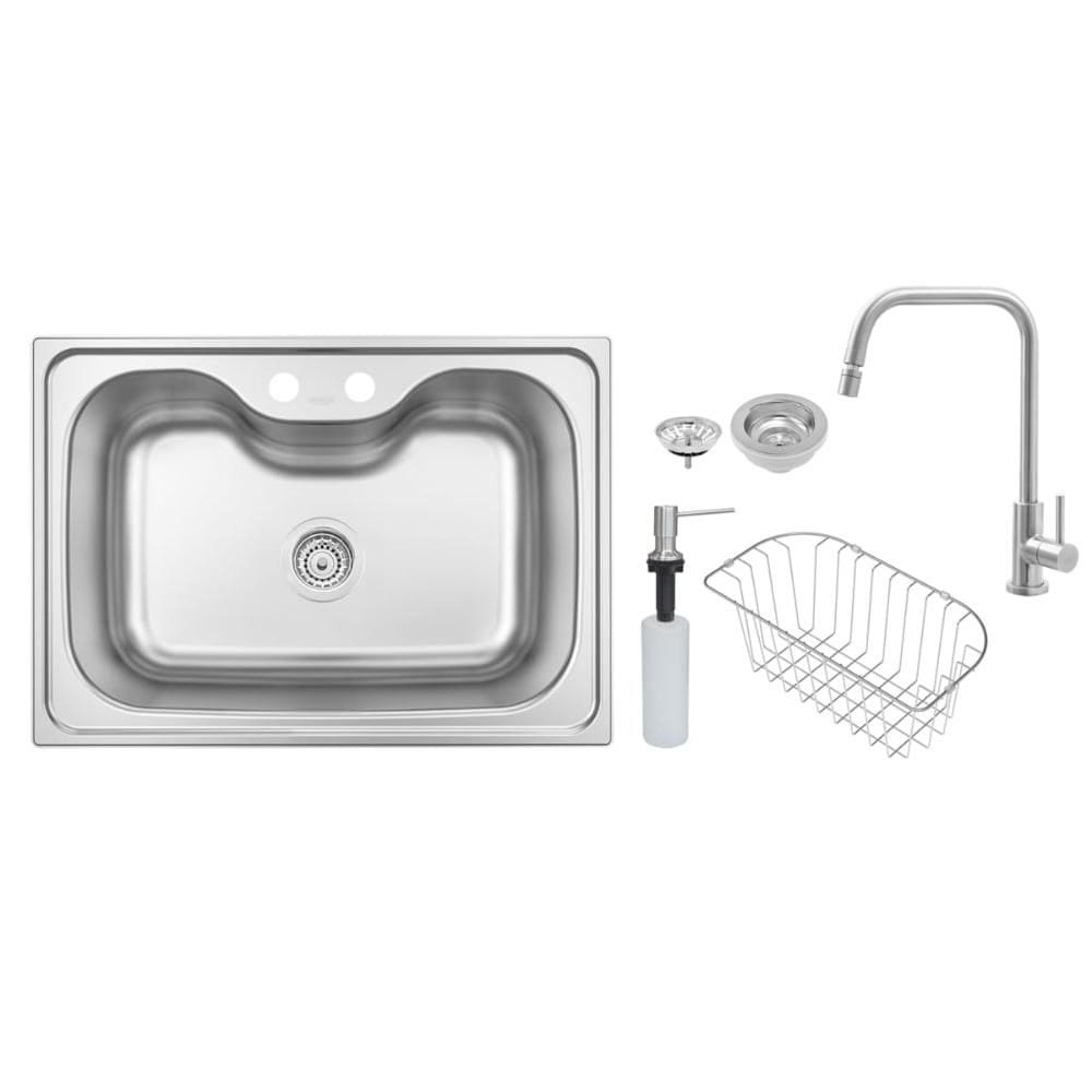 Cuba em Aço Inox Tramontina Morgana 60 FX Acetinado 68 x 48 cm com Torneira