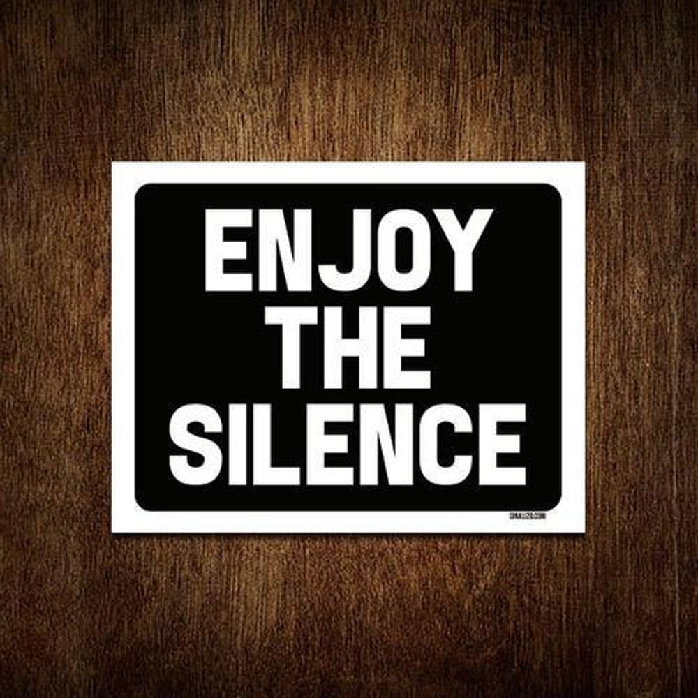 Kit 10 Placas Decorativa - Enjoey The Silence