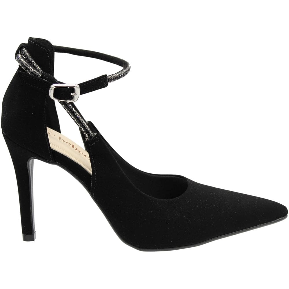 Scarpin Salto Alto Fino Bebecê Tiras Com Strass Feminina