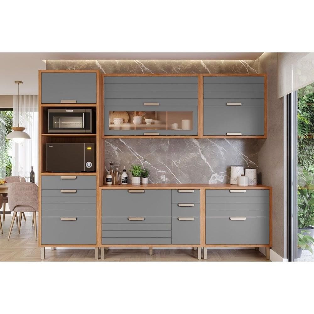 Cozinha Modulada MGM 5 Peças Eloise C5P160 Cinamomo/Platina