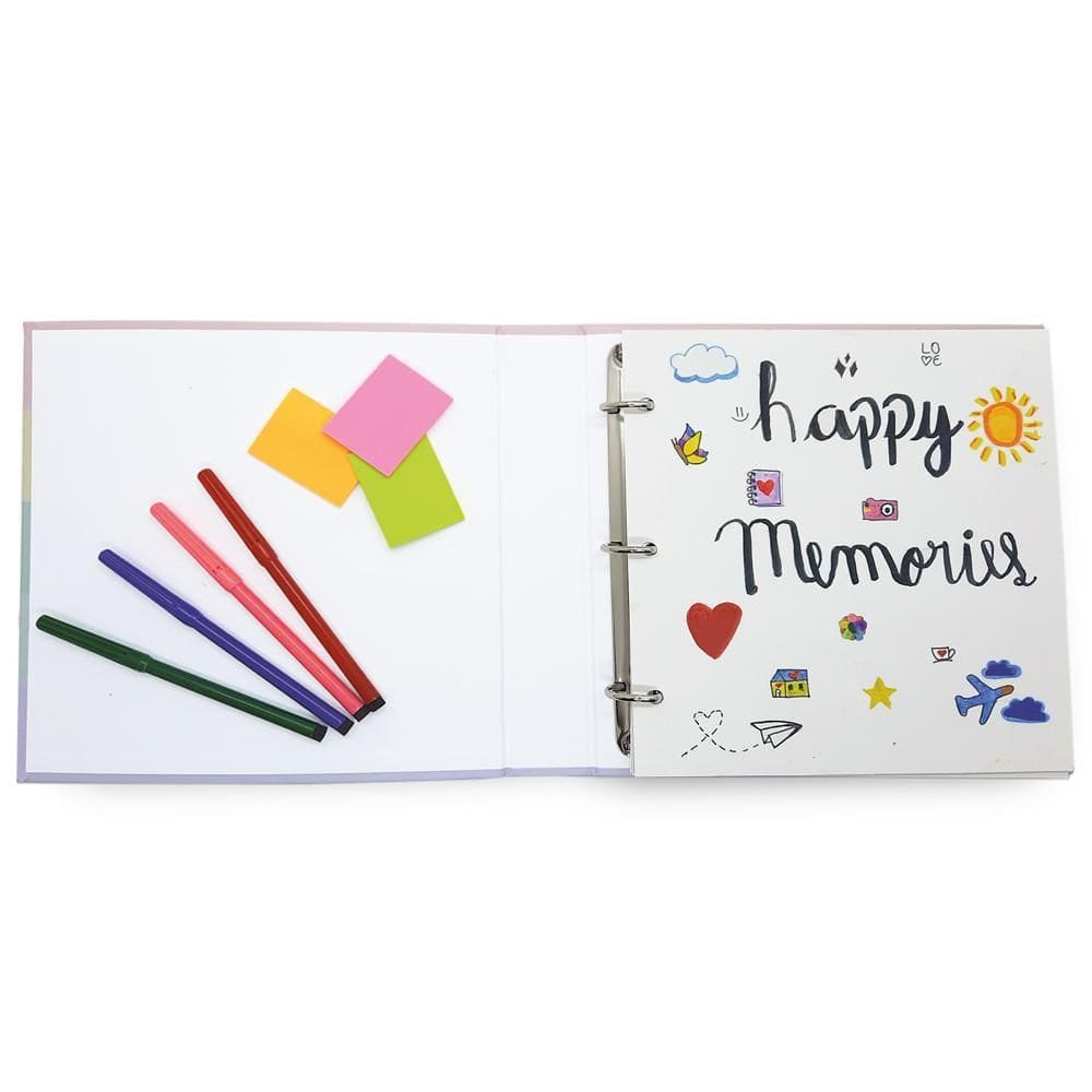 Album Scrapbook Quadrado Fichário 20 Folhas Papel Branco 610