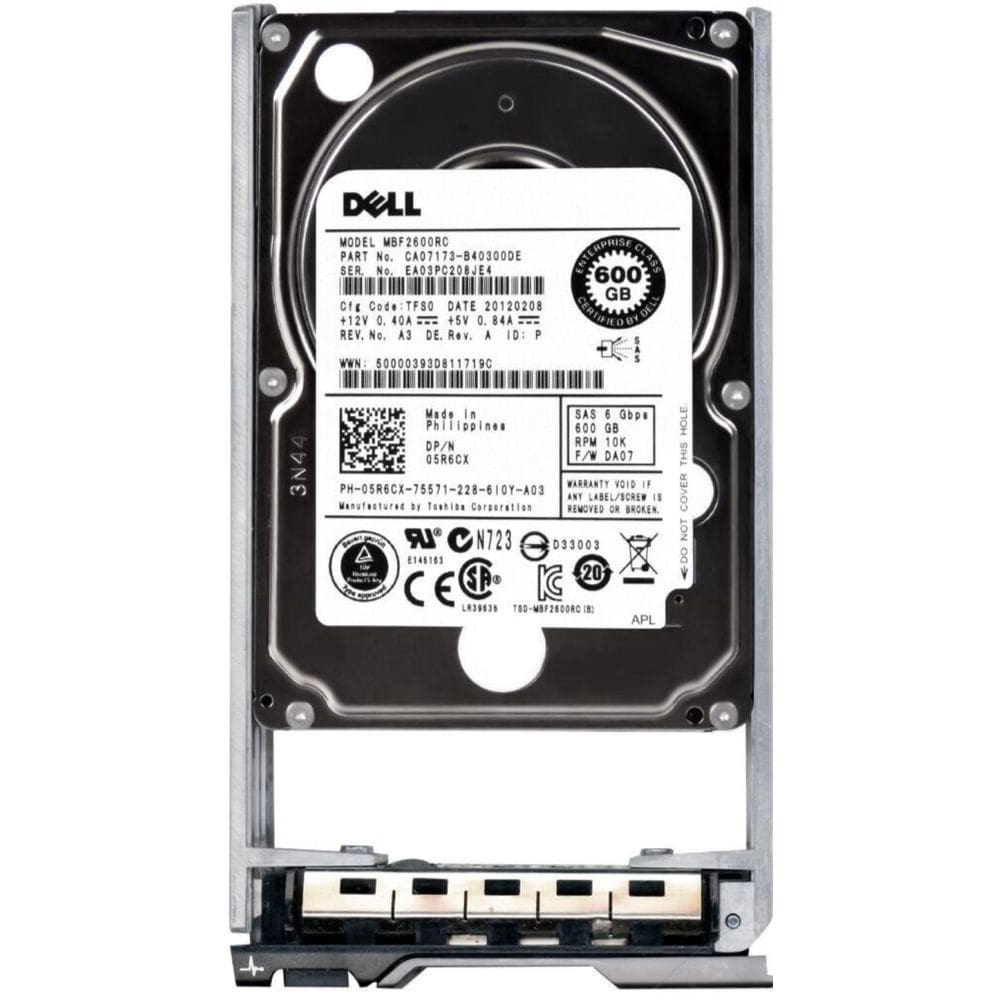 HD SAS Dell 600GB 10K 2.5 05R6CX - Servidores Dell PowerEdge