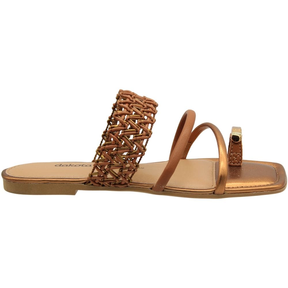 Tamanco Rasteiro Dakota Rives Bico Quadrado Feminino