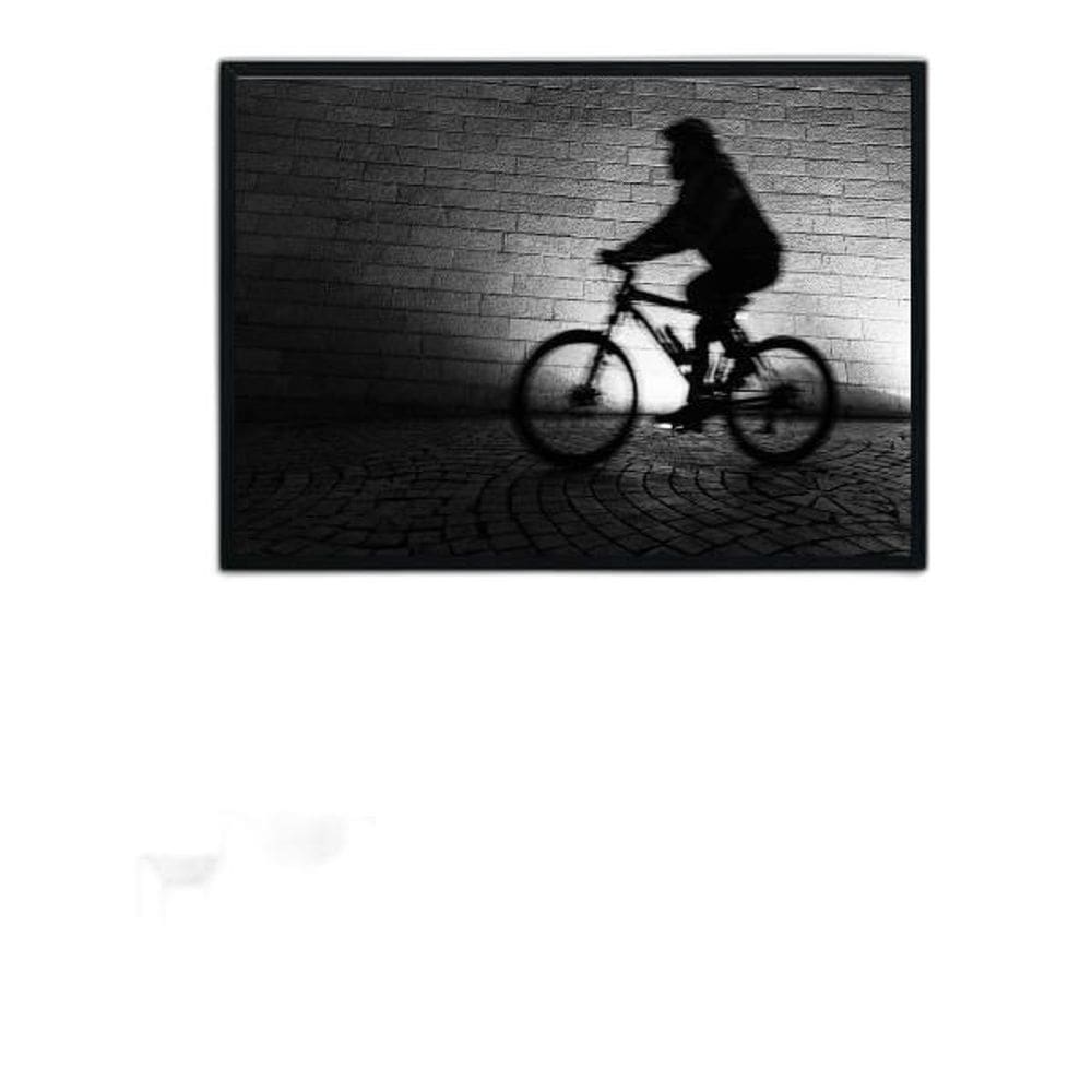 Quadro Decorativo Fotografia Pessoa Pedalando 45x34cm