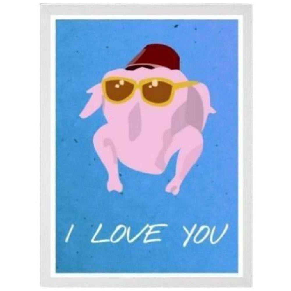 Quadro Decorativo Friends I Love You Moldura Branca 24X18Cm