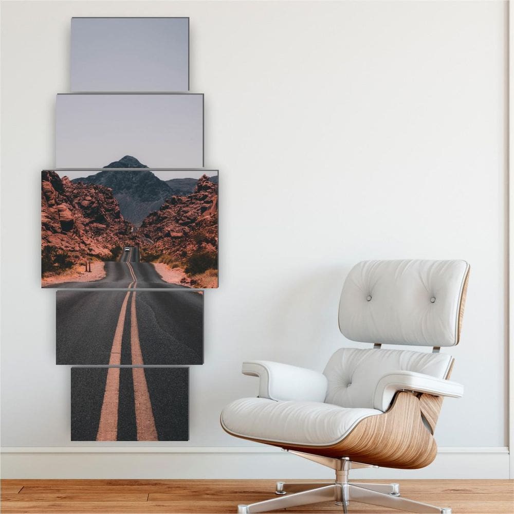 Quadro Decorativo Mosaico Sala Quarto Estrada