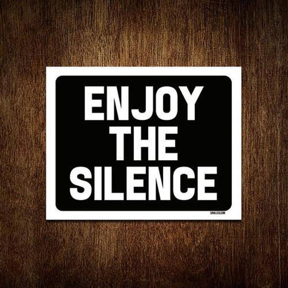 Kit 10 Placas Decorativa - Enjoey The Silence