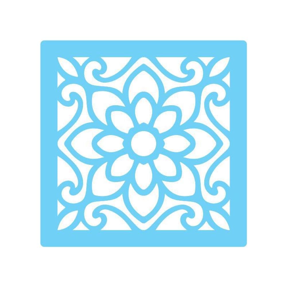 Stencil De Parede Tamako Ladrilho - 55 X 55Cm - Ref 347