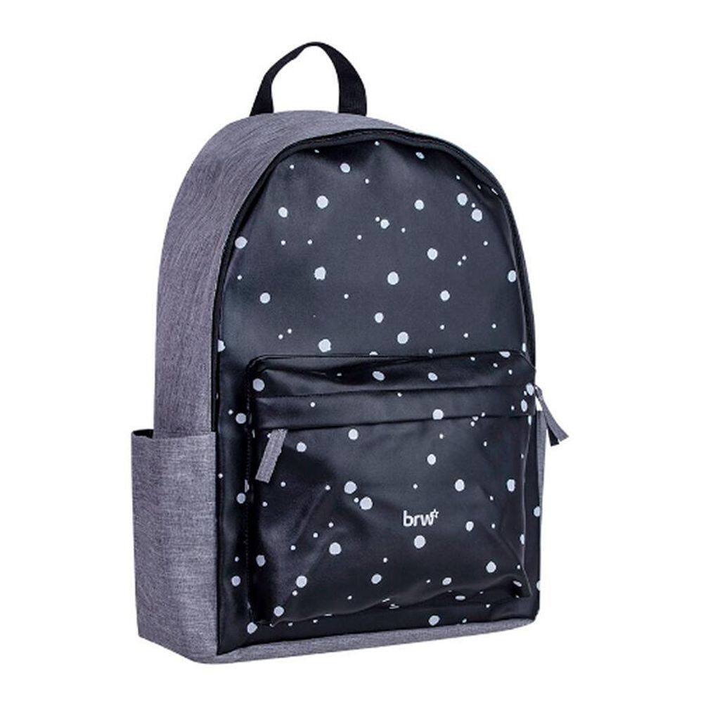 Mochila De Costas Black Estonado De Bolinhas - Brw