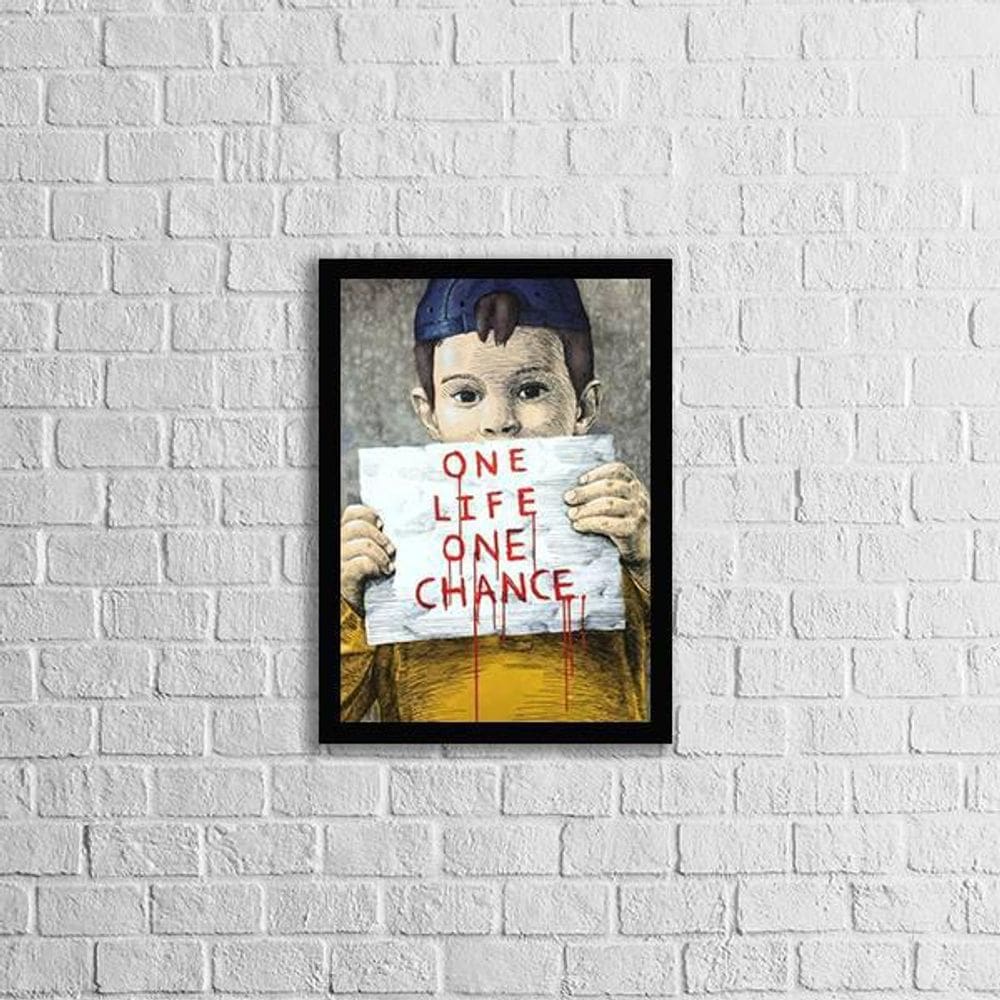 Quadro One Life, One Chance 24X18Cm