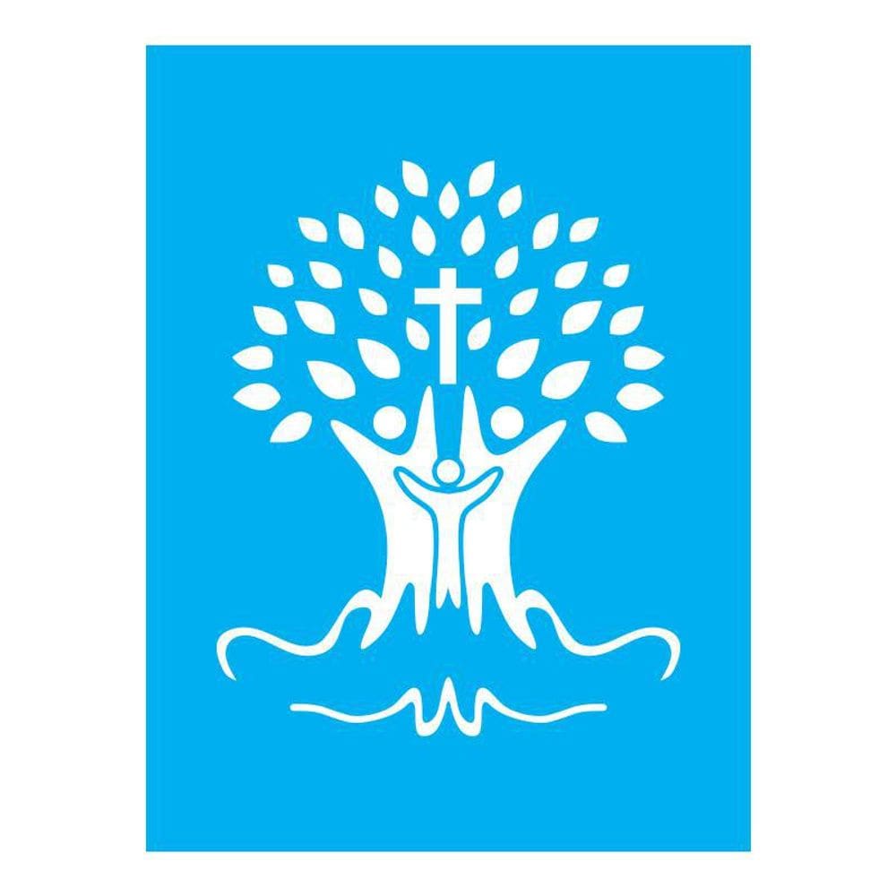 Stencil Tamako Deus Árvore - 15X20Cm - Ref A2556