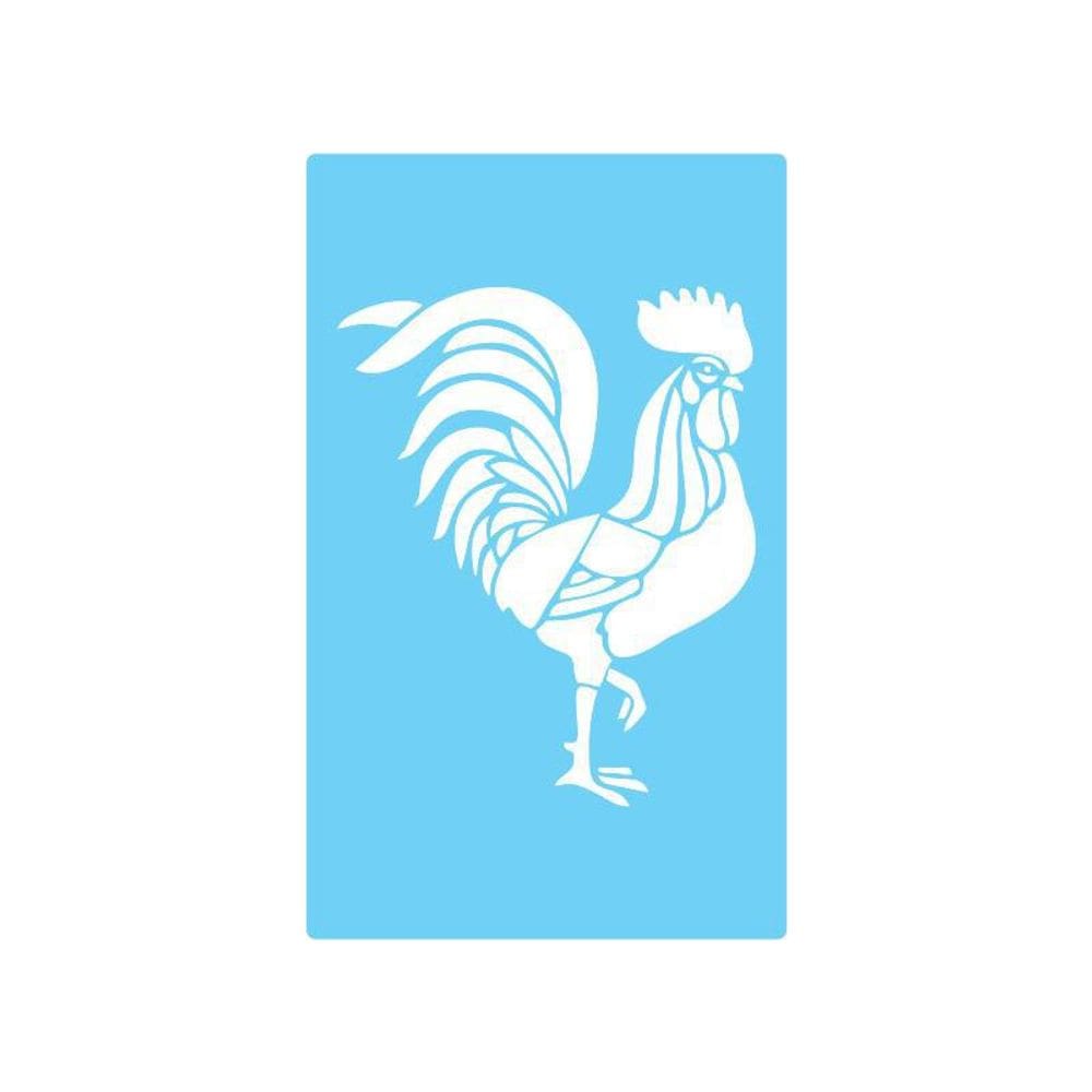 Stencil De Parede Tamako Galo - 55 X 90Cm - Ref 342