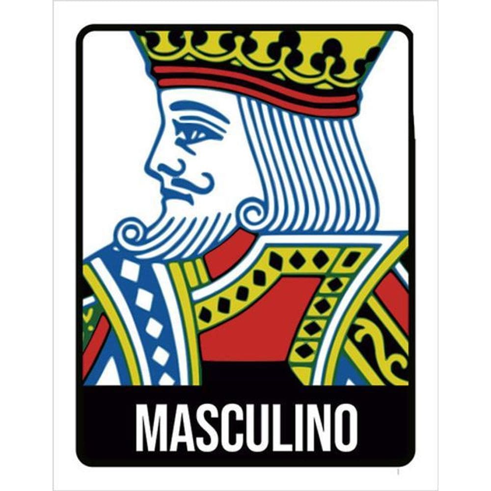 Kit 3 Placas De Banheiro - Baralho Masculino