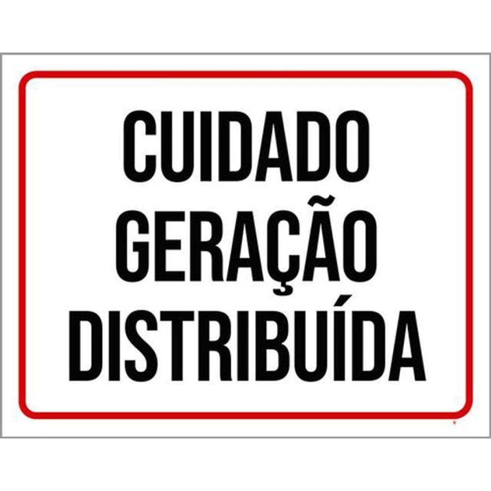 Kit 3 Placas Cuidado Geração Distribuida