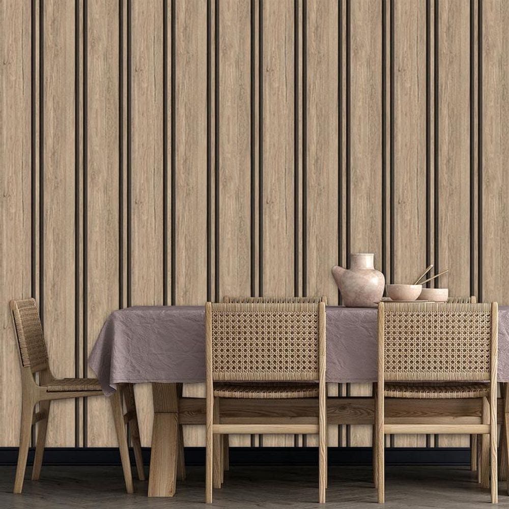 Papel De Parede Adesivo Ripas Envelhecido Carvalho Madeira