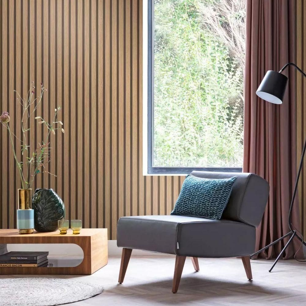 Papel de parede madeira marrom - African Queen III