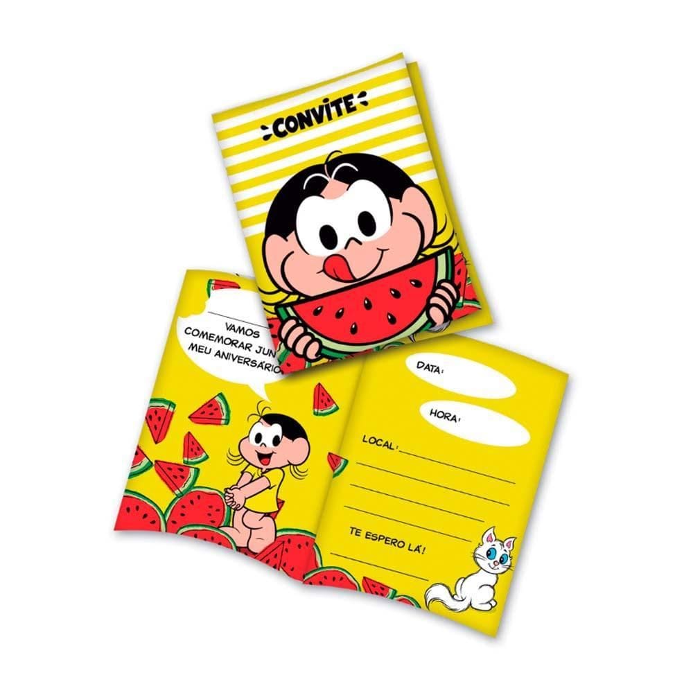 Convites De Aniversário Magali Melancia 8Un - Festcolor