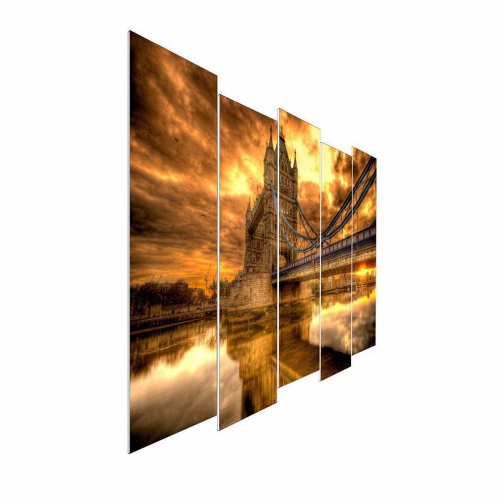 Kit Quadros Decorativo Olph Decor Londres Monumento 5 Peças