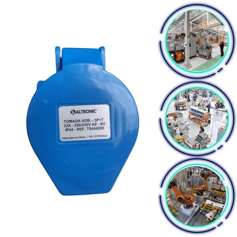 Tomada Sobrepor 3P+T 32A 220/250V Az 9H Ip44