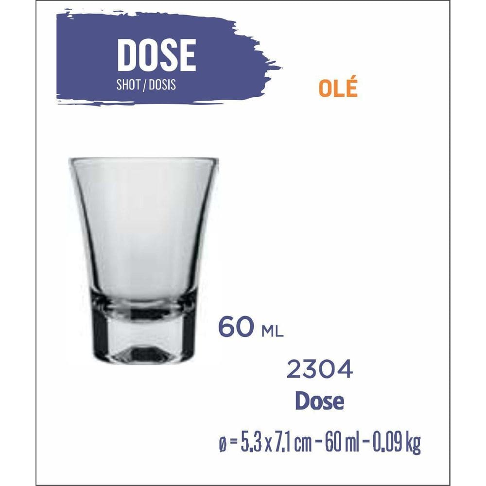 12 Copos Olé 60Ml - Licor - Cachaça - Tequila