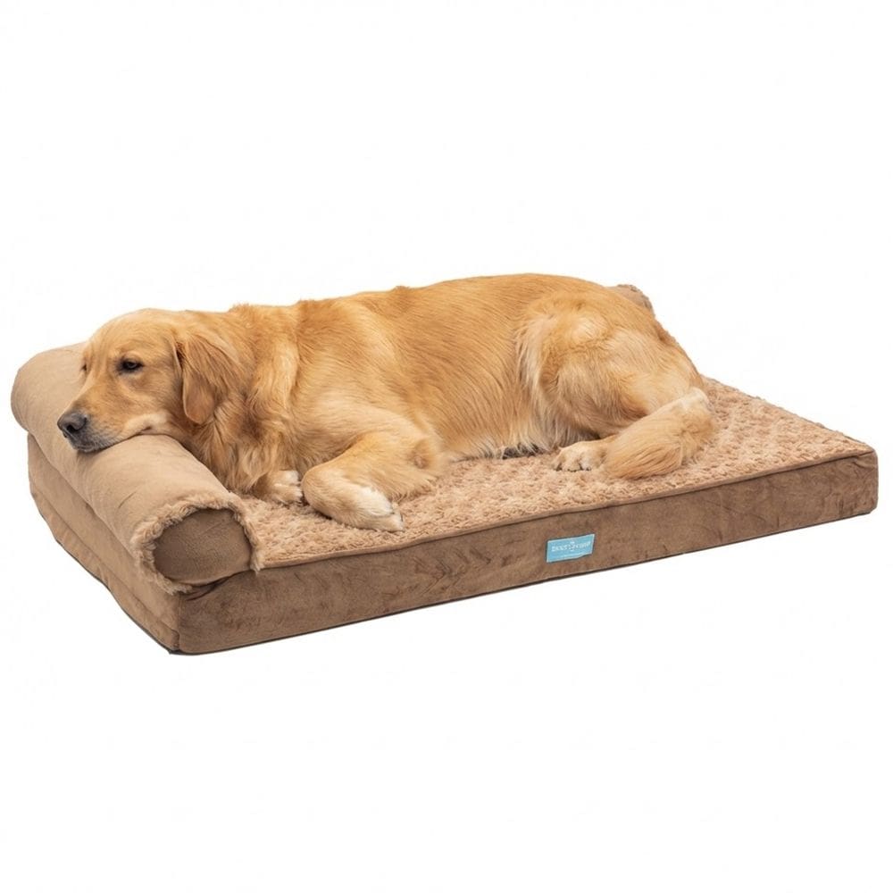 Cama Pet Ortopédica Grande 89x58cm Espuma Casca de Ovo Lavável Com Zíper Travesseiro Cães Médio e Grande Porte