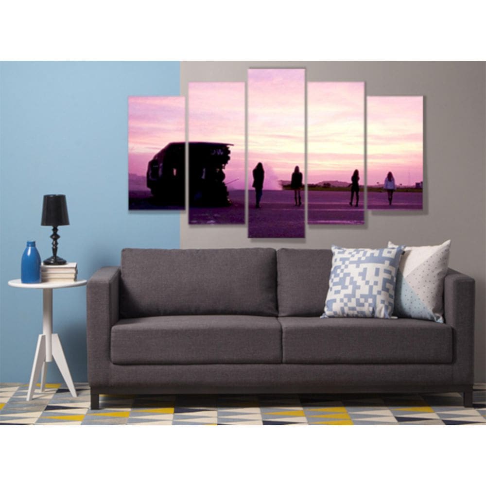 Quadro Decorativo Mosaico 5 Peças Mod596 Blackpink Stay