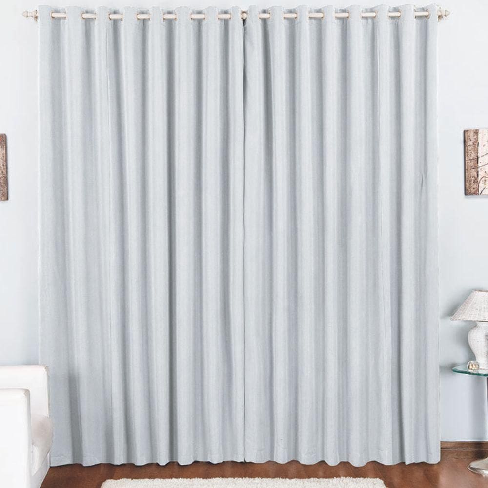 Cortina Pryme 4 Metros Sala Quarto Em Oxford Varão - Branca