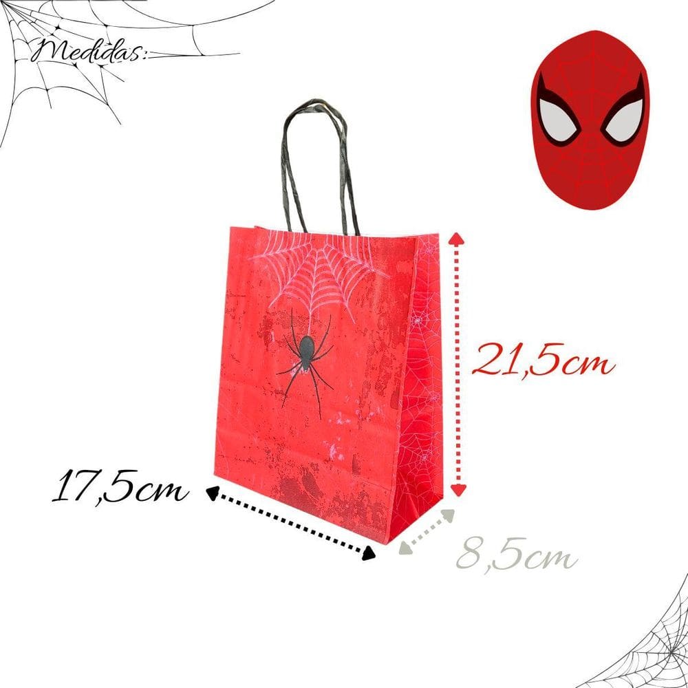 Sacola De Papel Kraft Presente Estampadas 17,5X8,5X21,5Cm