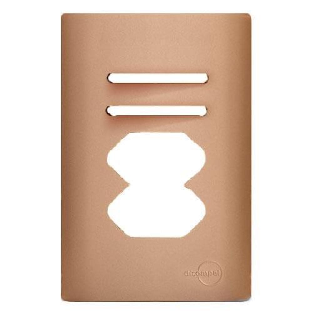 Placa Para 2 Teclas + 2 Tomadas Especial 4X2 - Novara Ouro R