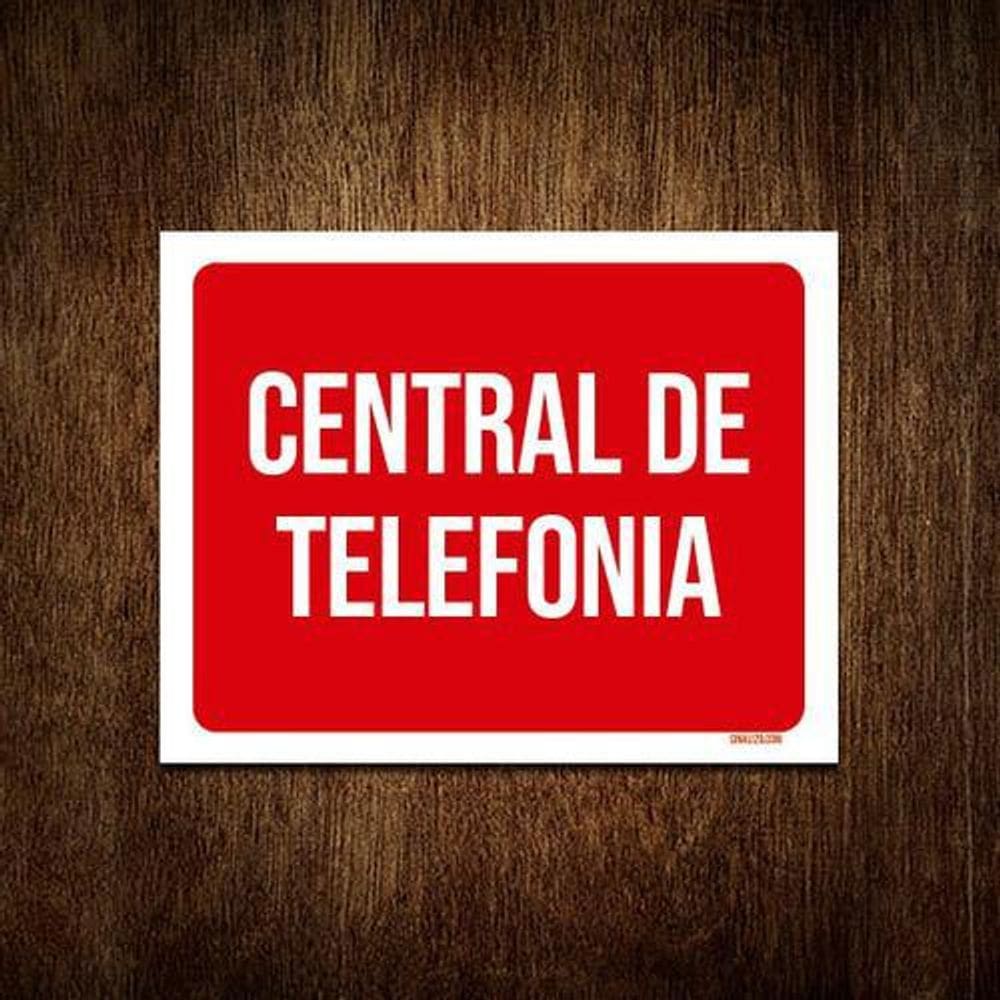 Kit 3 Placas Sinalização Central De Telefonia