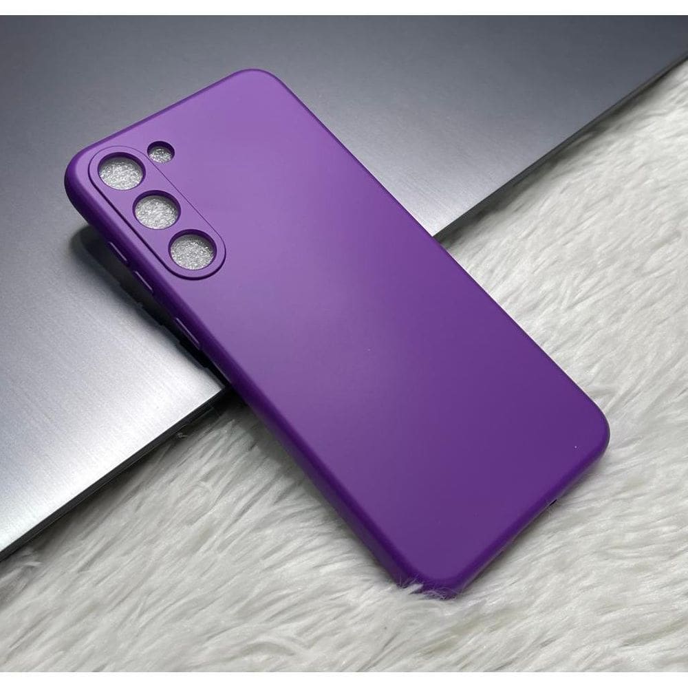 Capa Aveludada Compatível Samsung S24 Ultra Roxo