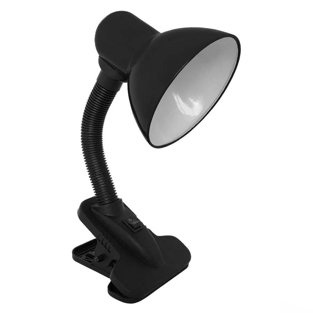 Luminária de Mesa com Garra - Preto - Em Casa Tem